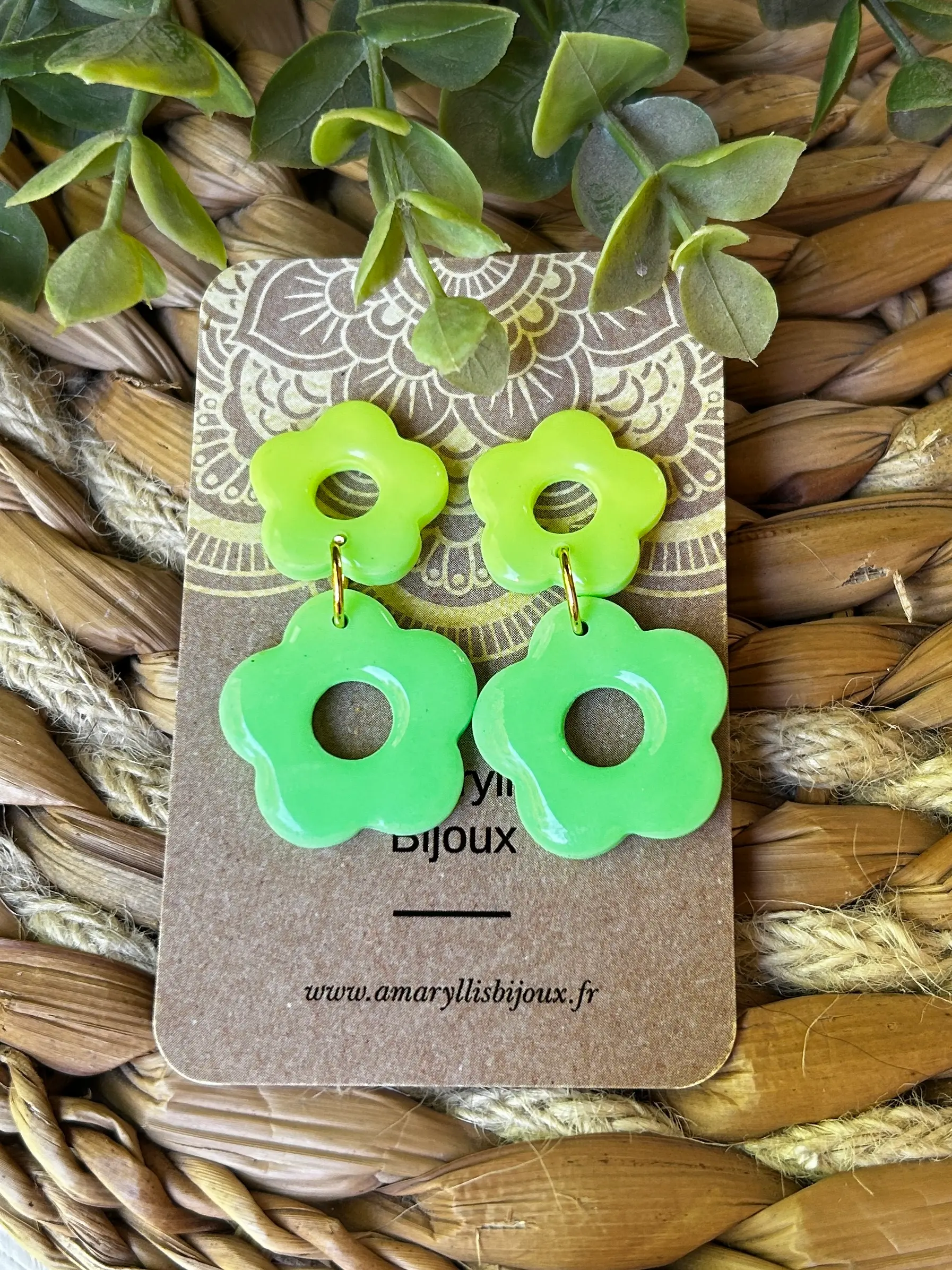 bijoux fleur fluo