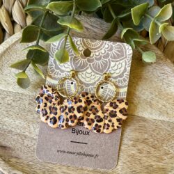 boucles d'oreilles léopard