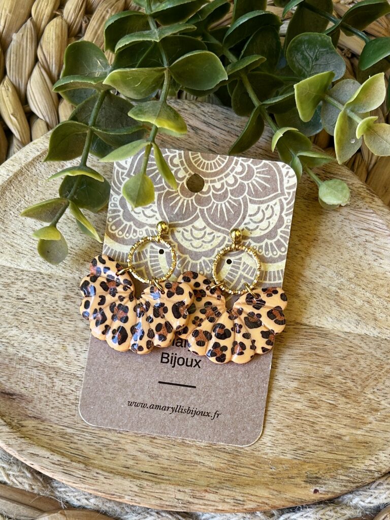 boucles d'oreilles léopard