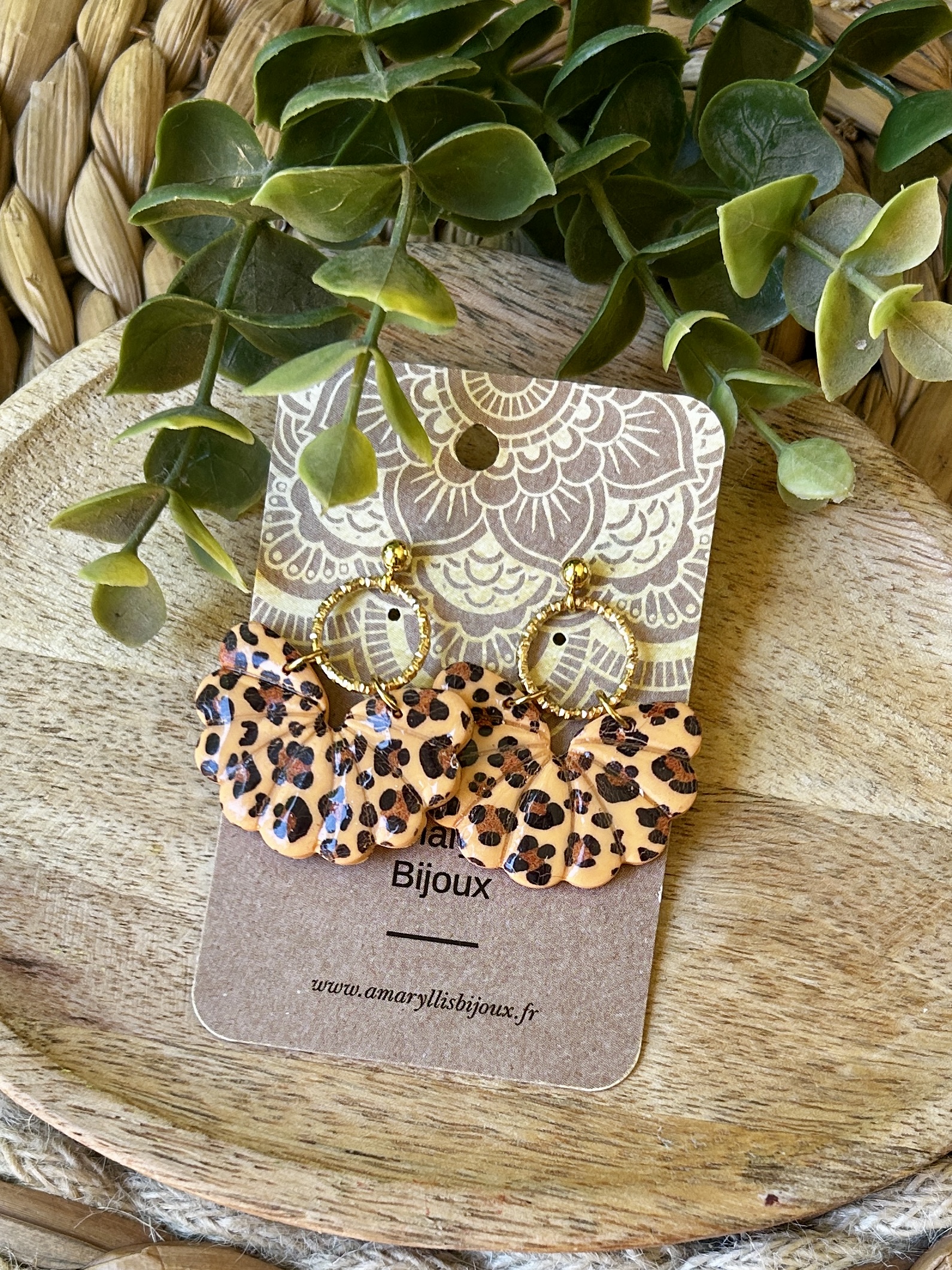 boucles d'oreilles léopard