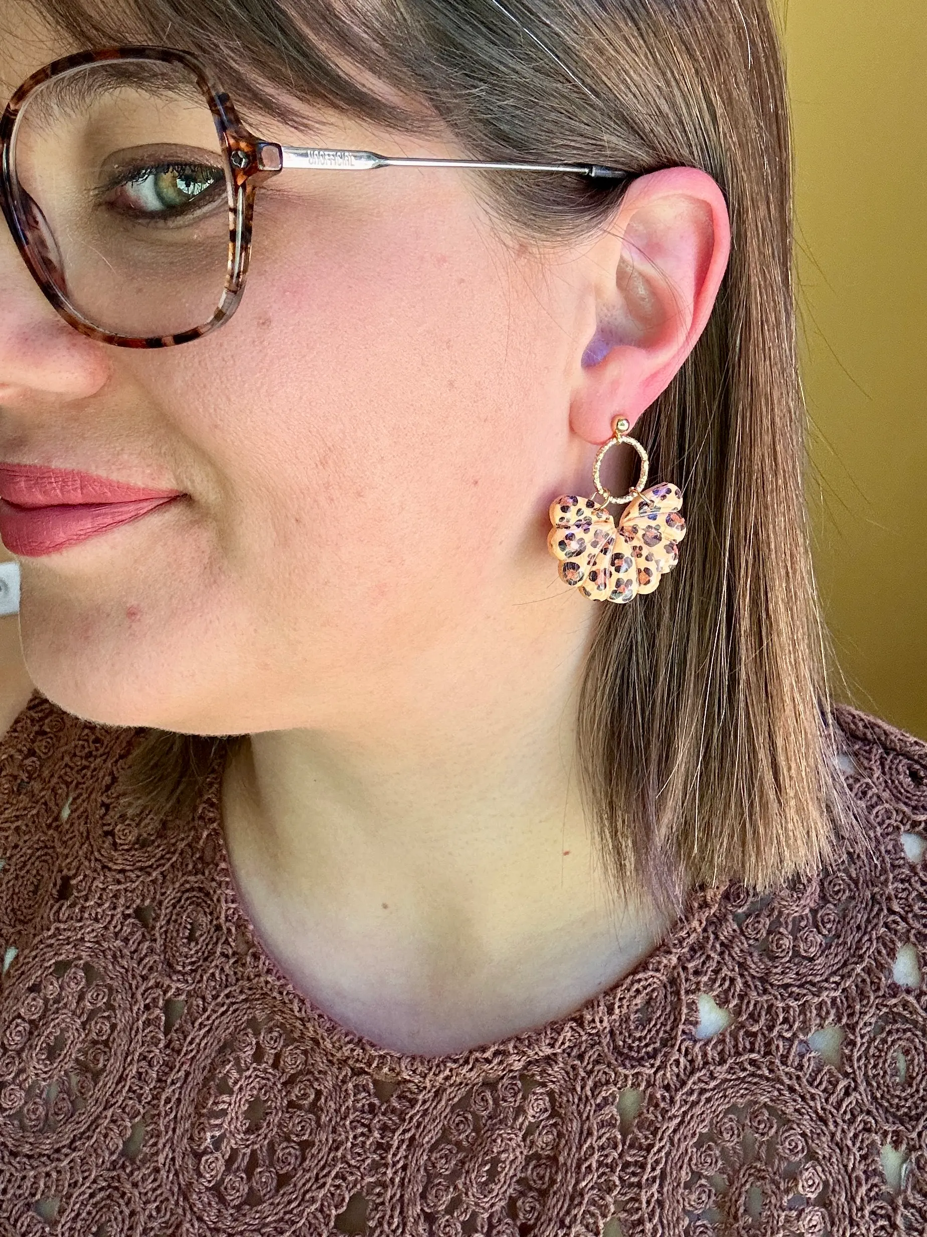 boucles d'oreilles léopard