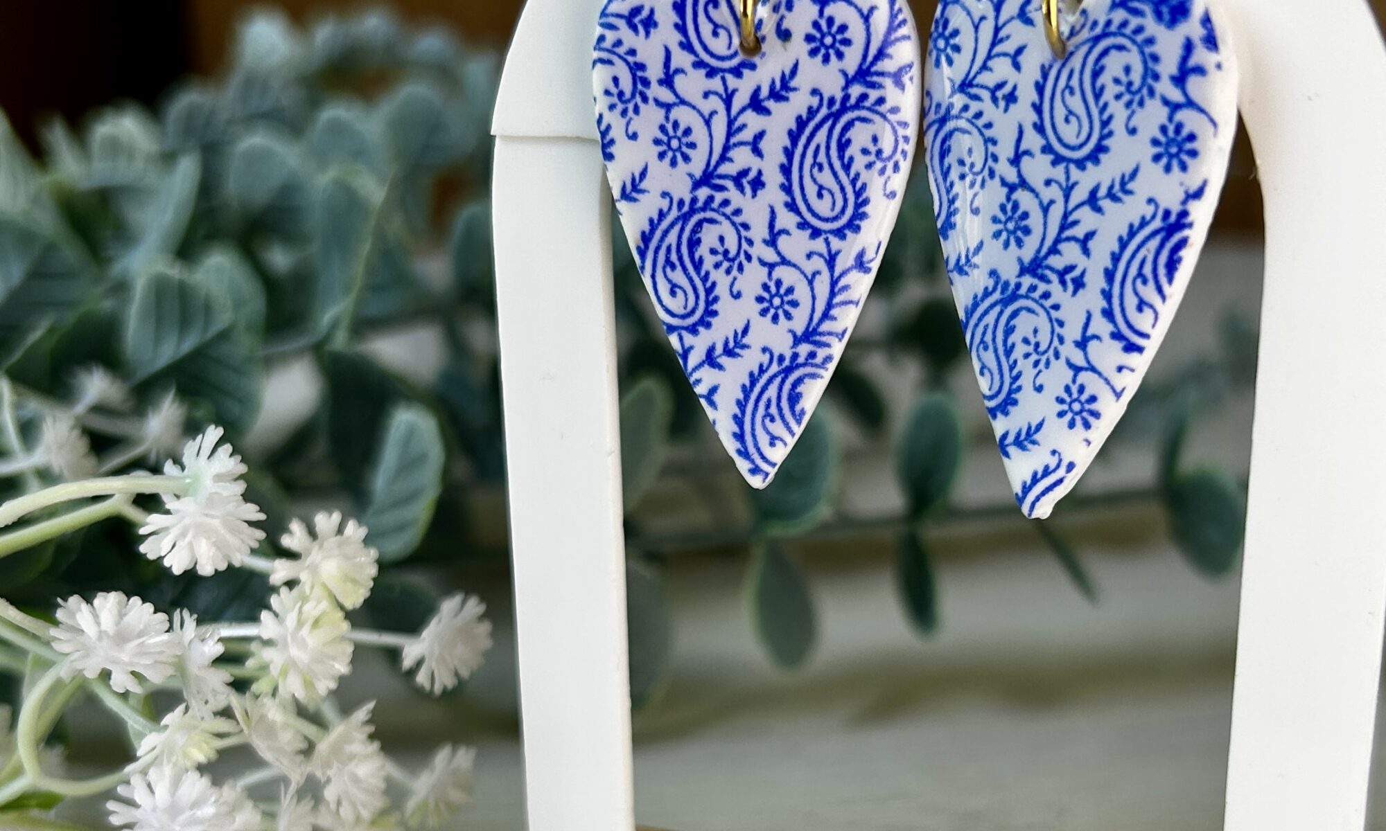 boucles d'oreilles bleu méditerranée