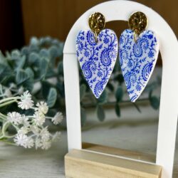 boucles d'oreilles bleu méditerranée