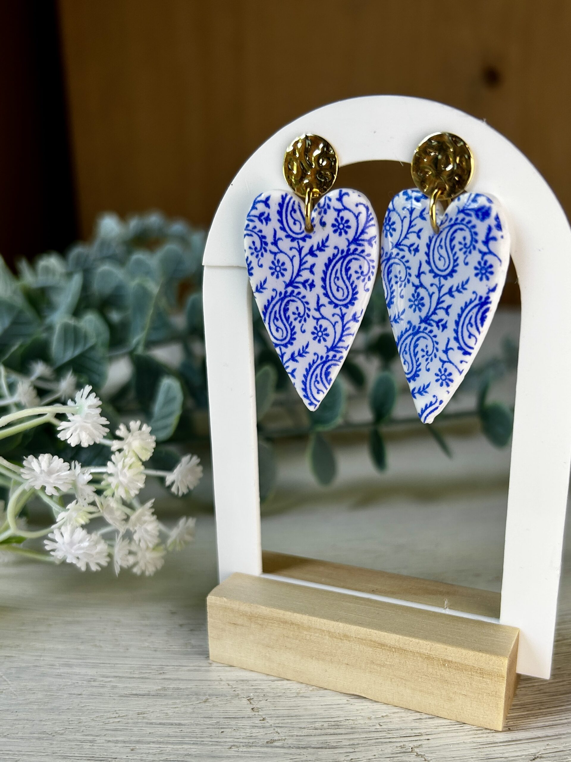 boucles d'oreilles bleu méditerranée