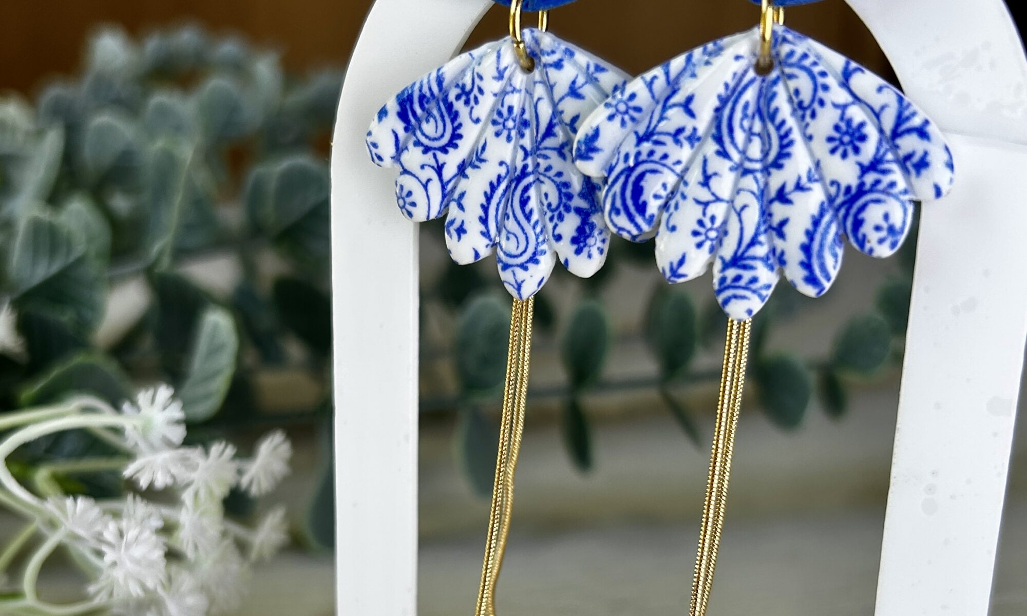 Boucles d'oreilles motif cachemire