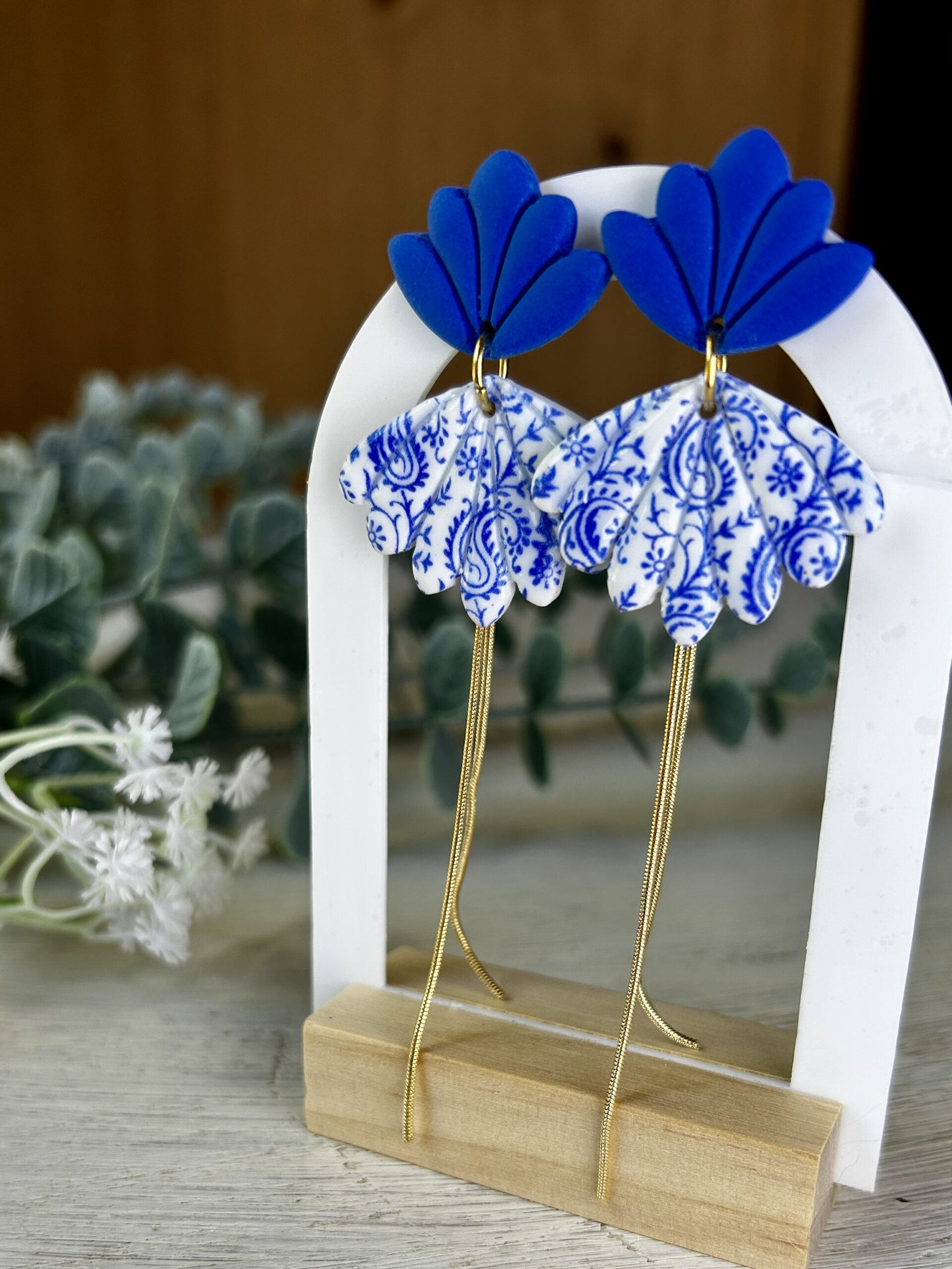 Boucles d'oreilles motif cachemire