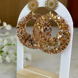 Boucles d'oreilles rose cuivré