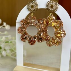 Boucles d'oreilles rose doré