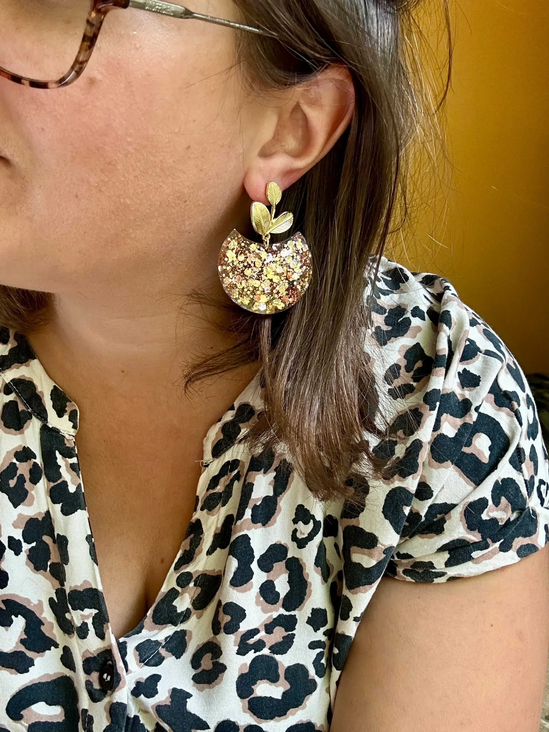 Bijoux paillettes cuivrées