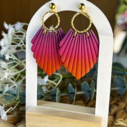 boucles d'oreilles dégradé de couleurs