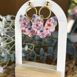boucles d'oreilles hibiscus