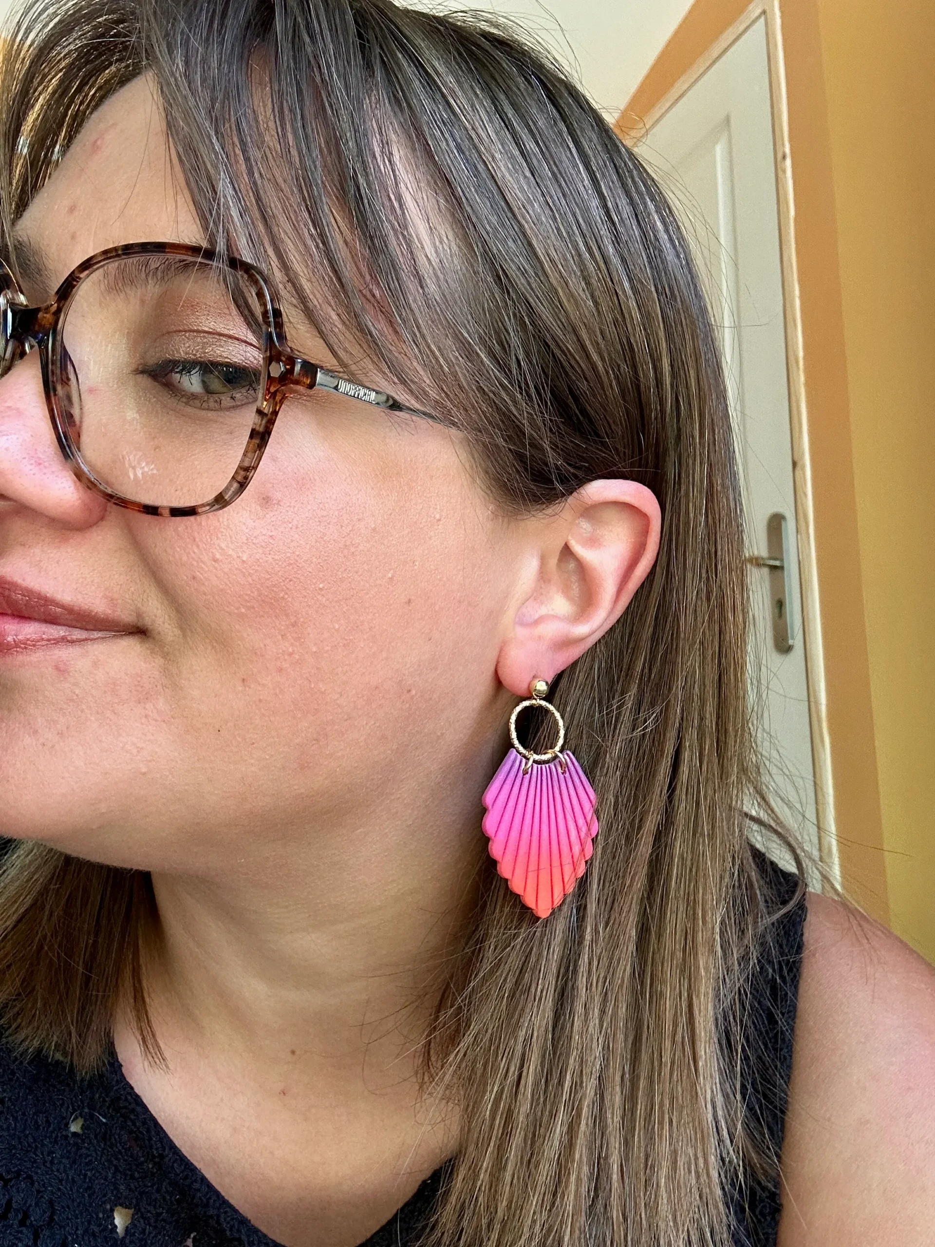 boucles d'oreilles dégradé de couleurs