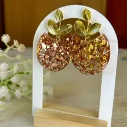 Bijoux paillettes cuivrées