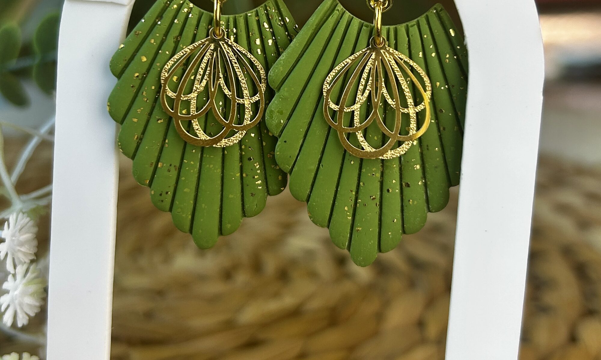 Bijoux vert olive chic