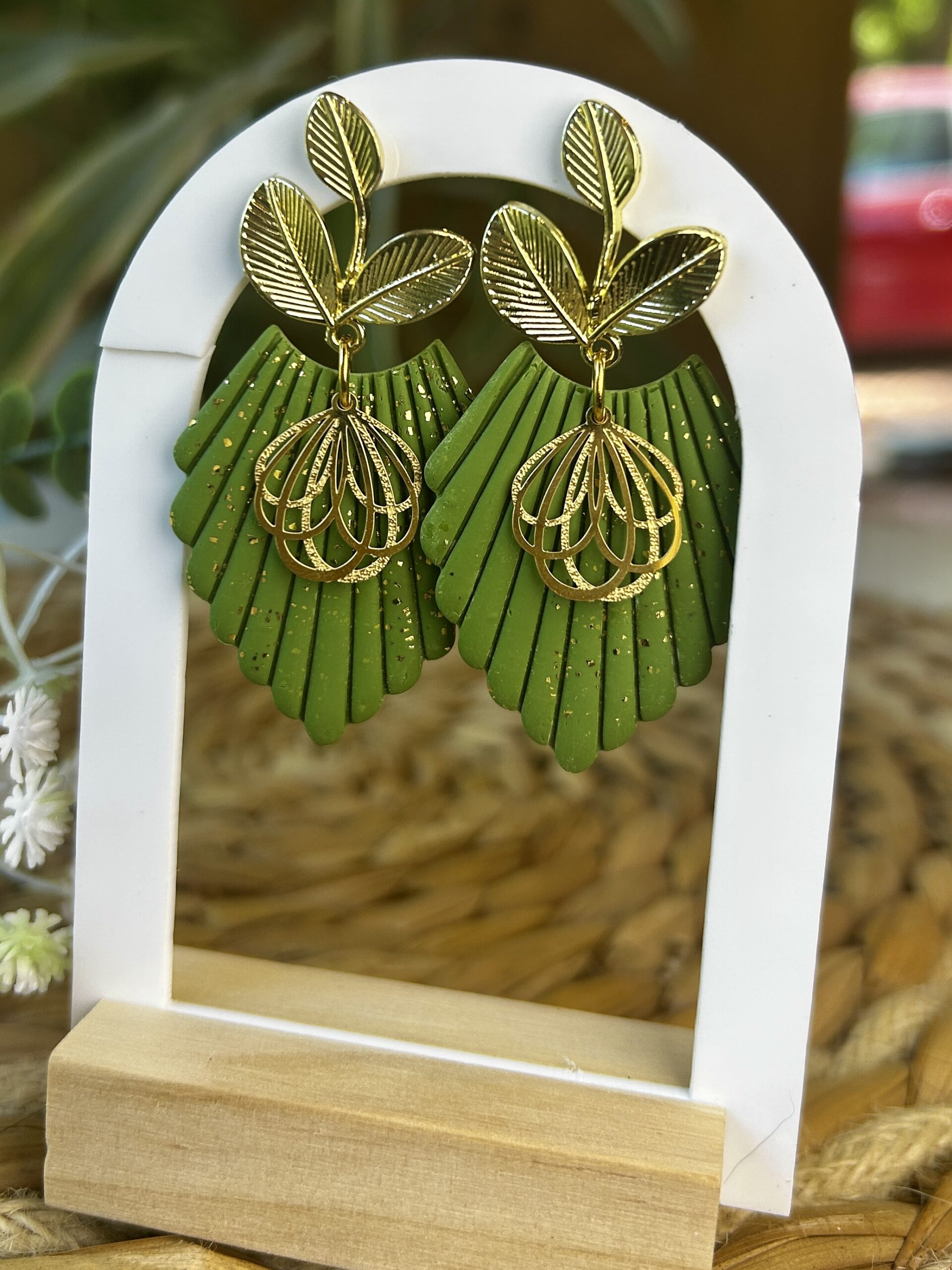 Bijoux vert olive chic