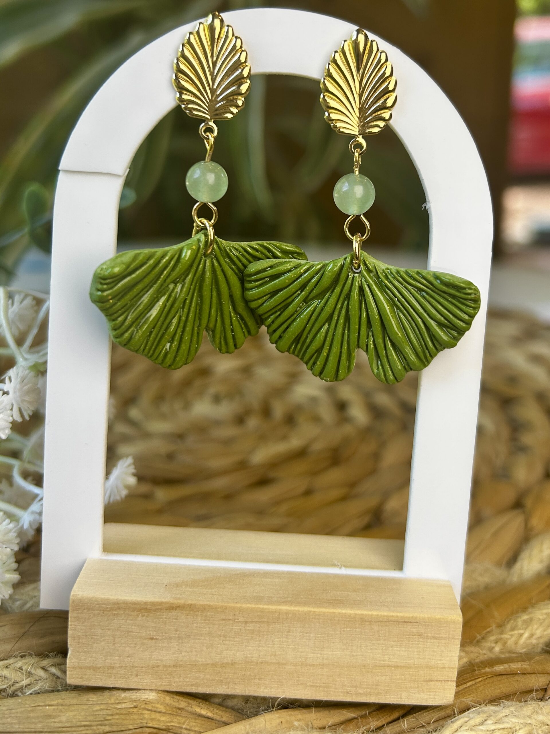 boucles d’oreilles ginkgo