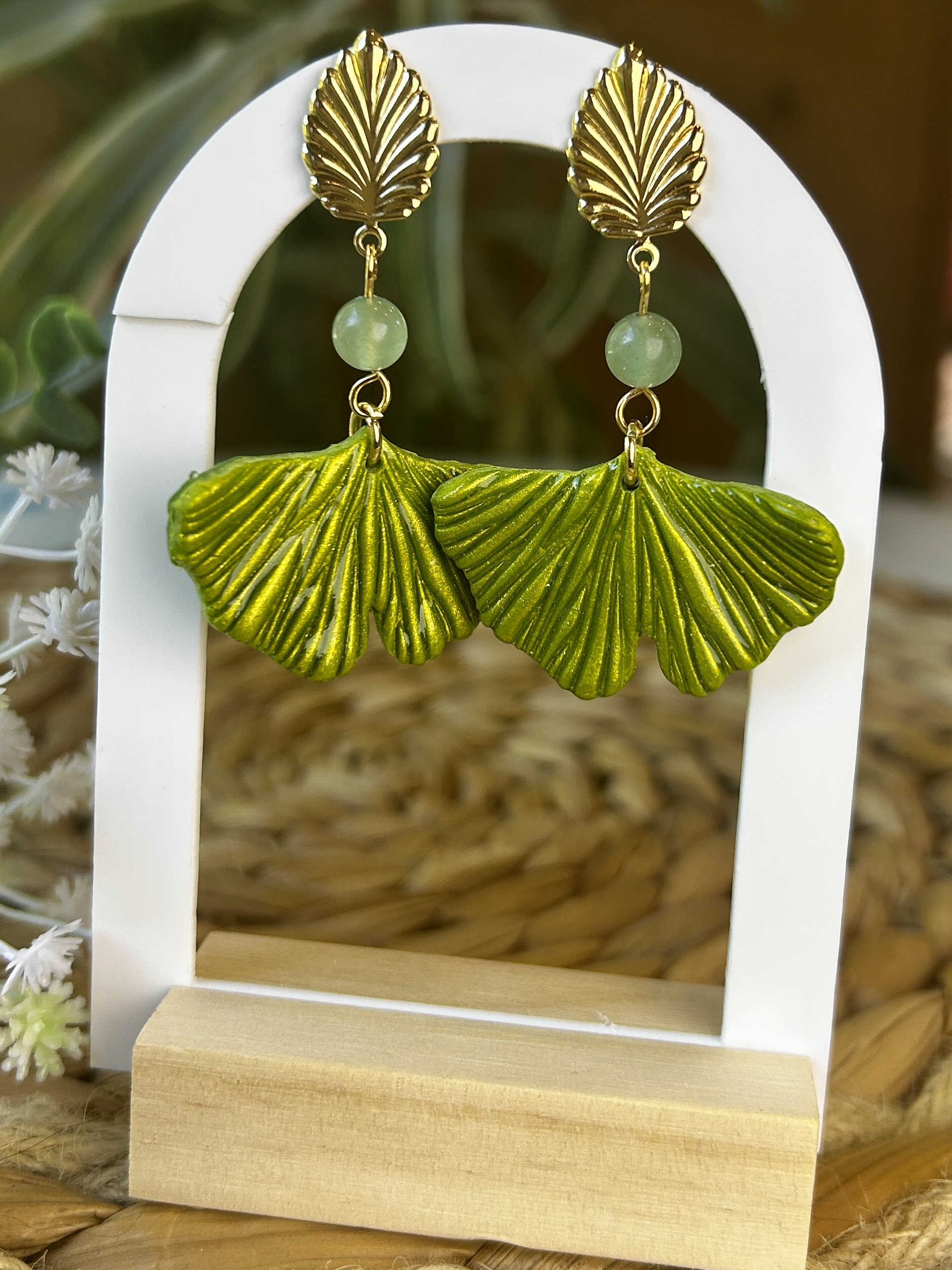 boucles d’oreilles ginkgo