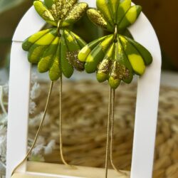 boucles d'oreilles vertes bohème