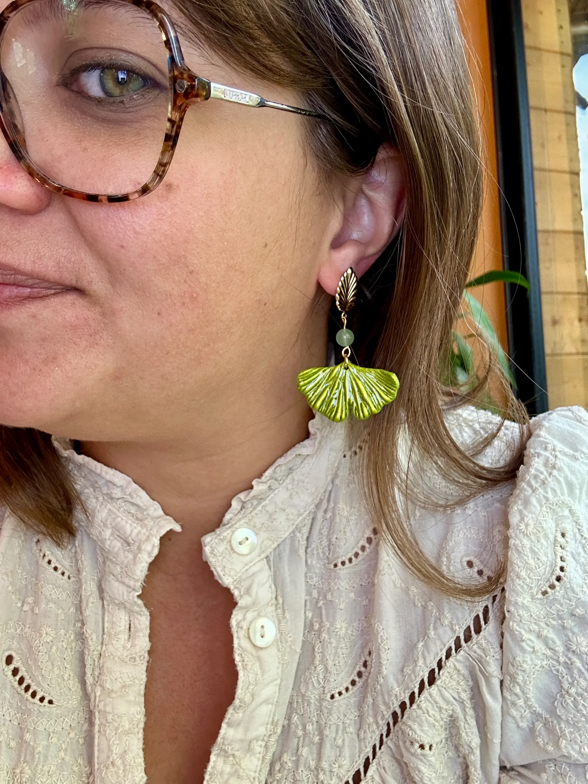 boucles d’oreilles ginkgo