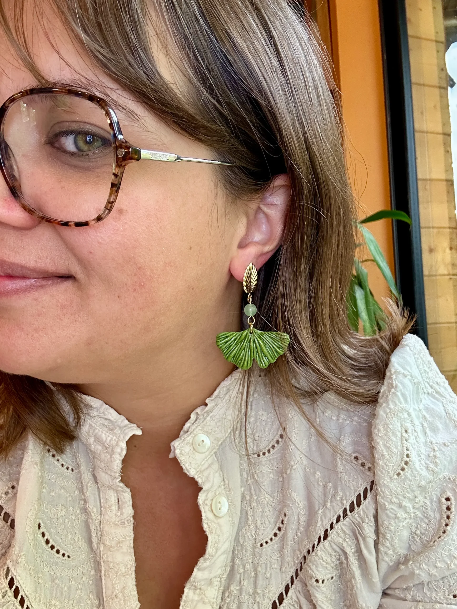 boucles d’oreilles ginkgo