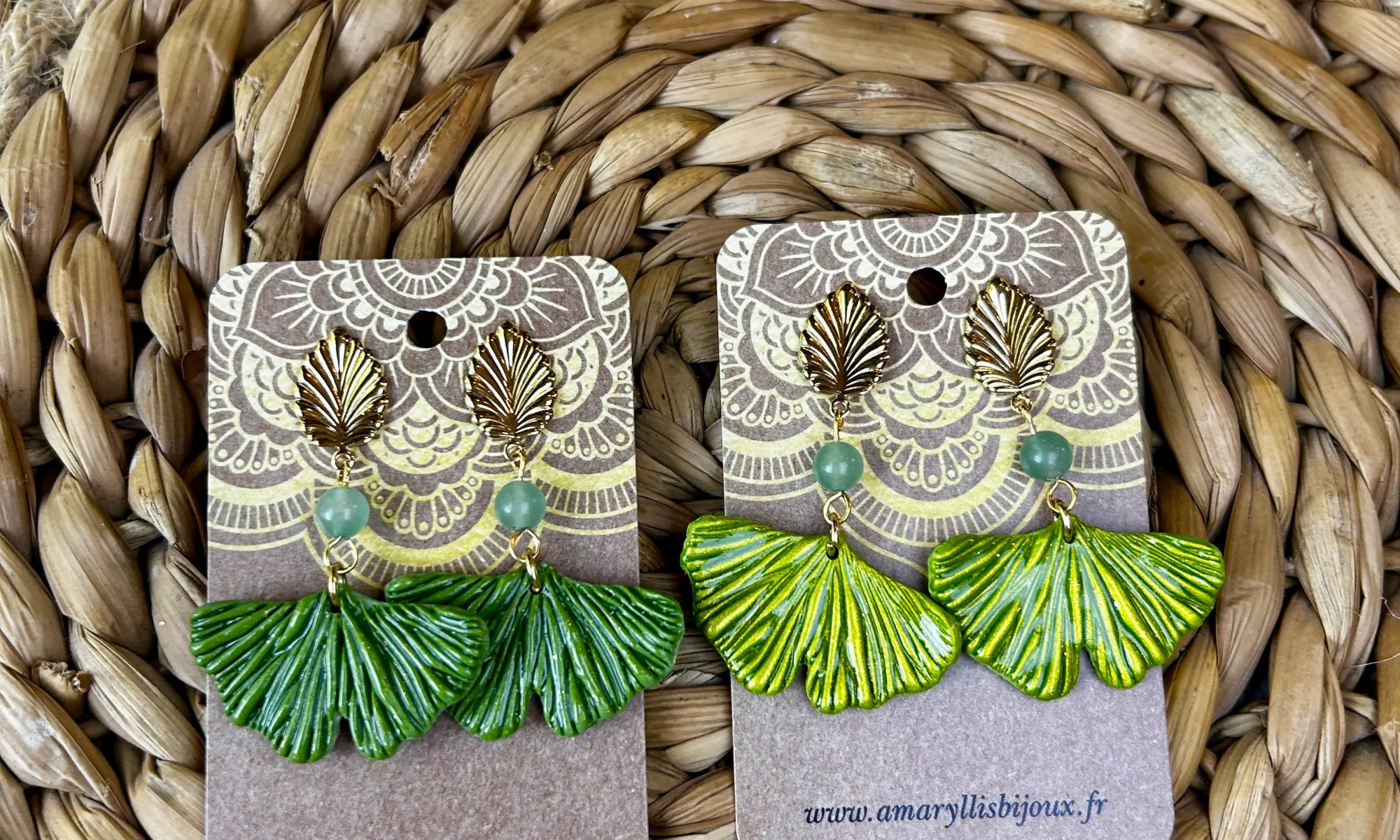 boucles d’oreilles ginkgo