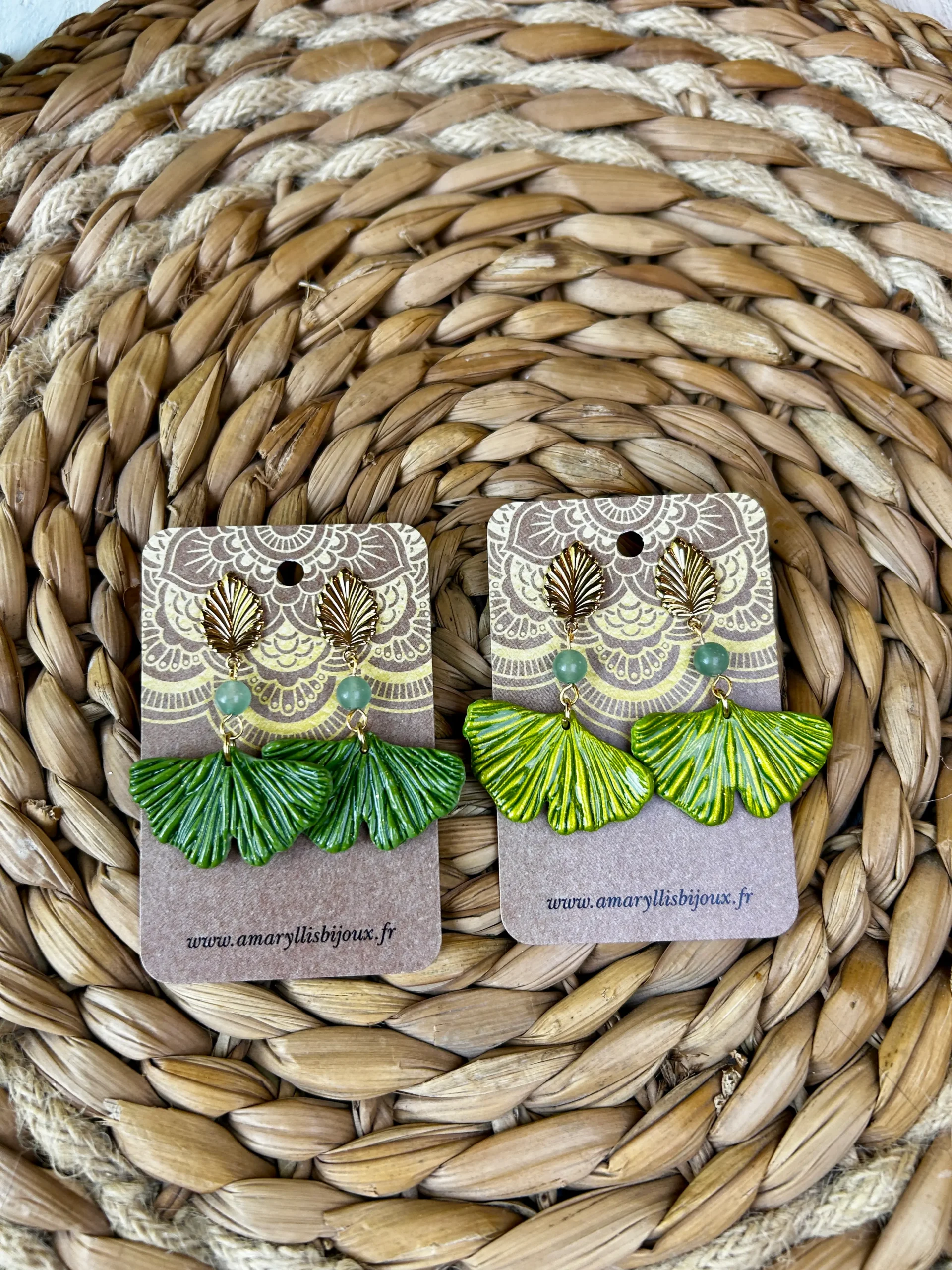 boucles d’oreilles ginkgo